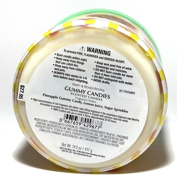 GUMMY CANDIES 3-Wick Candle - Picture 3 of 3